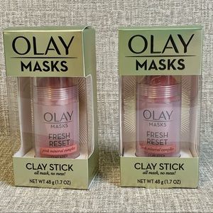 New Olay Clay Stick Masks Pink Mineral (lot of 2)